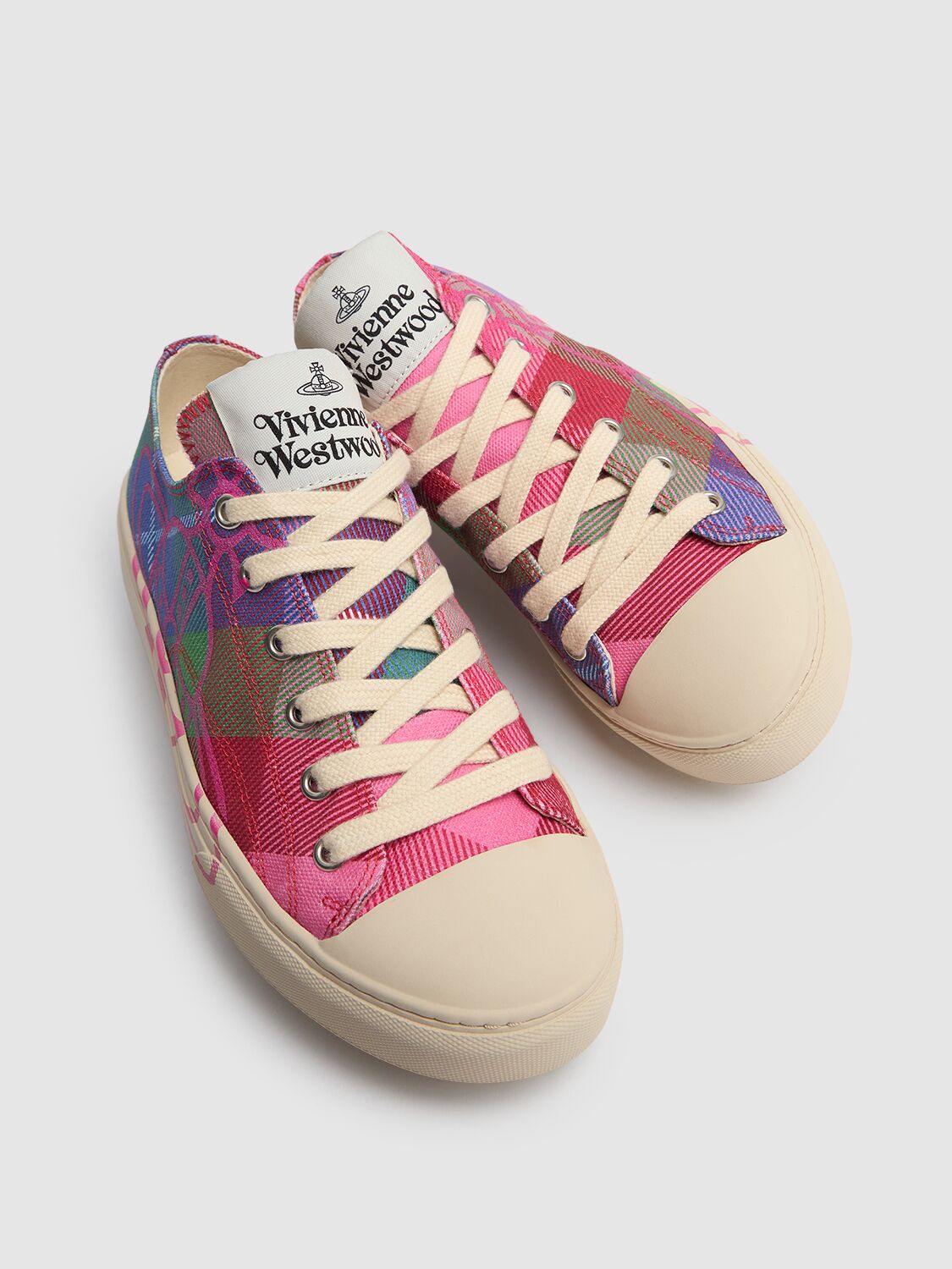 Shop Vivienne Westwood 10mm Plimsoll Canvas Low Top Sneakers In Pink