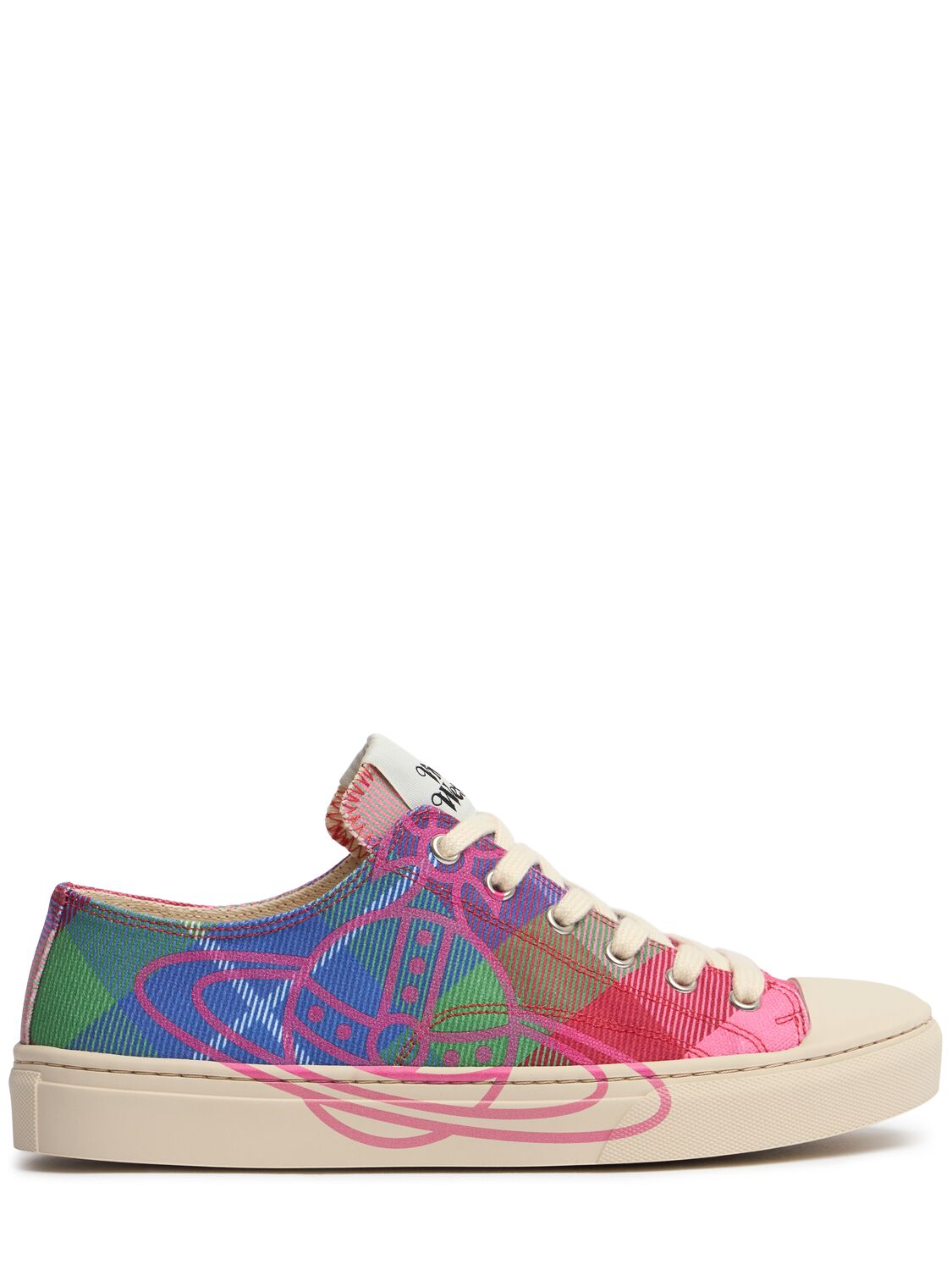 Shop Vivienne Westwood 10mm Plimsoll Canvas Low Top Sneakers In Pink