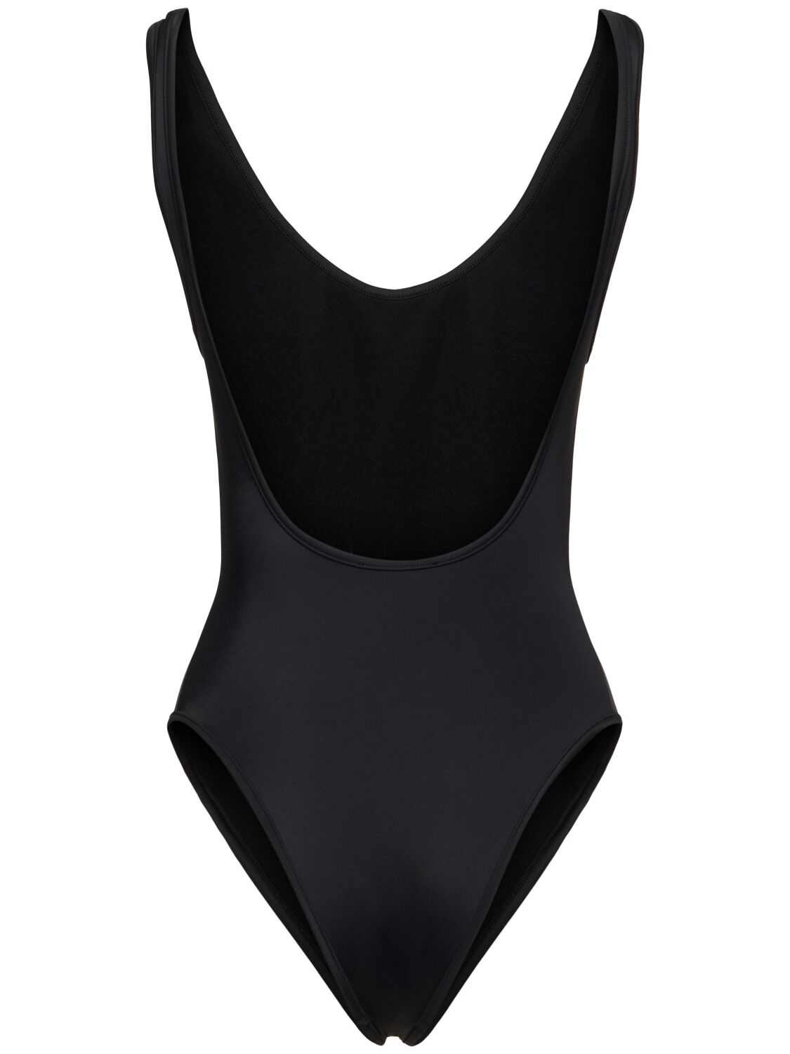 Shop Balmain Logo Lycra One Piece Swimsuit In Black