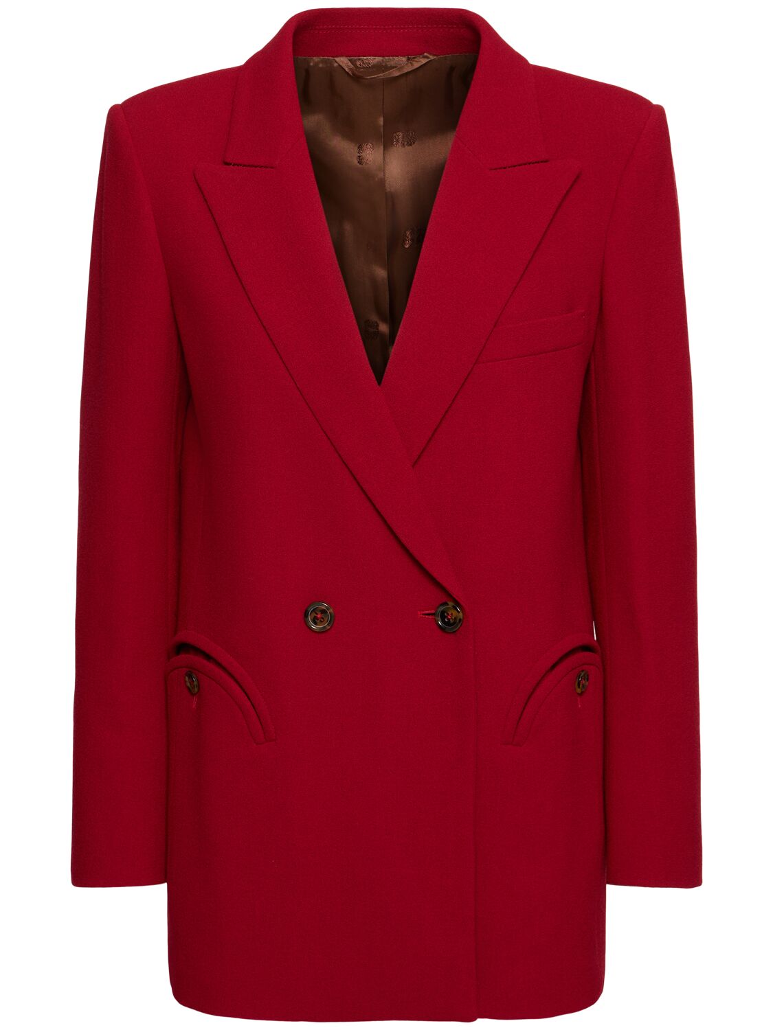 Shop Blazé Milano Cool & Easy Everyday Wool Blazer In Red