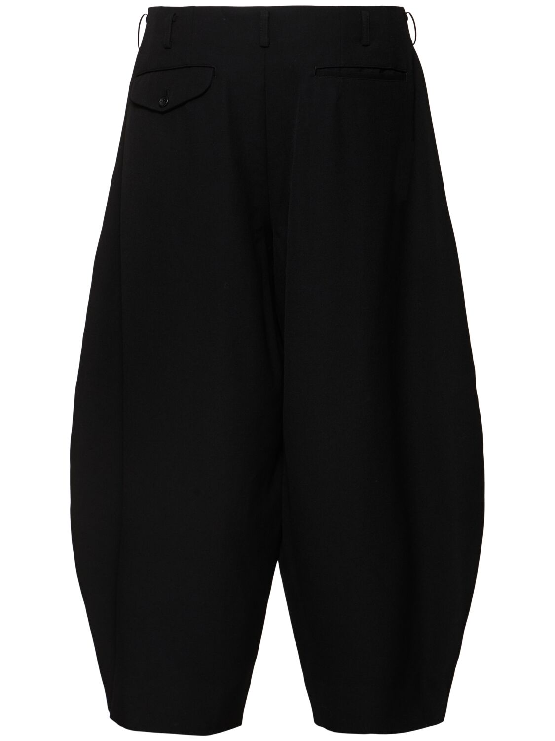 Shop Comme Des Garçons Homme Deux Wool Gabardine Medium Waist Pants In Black