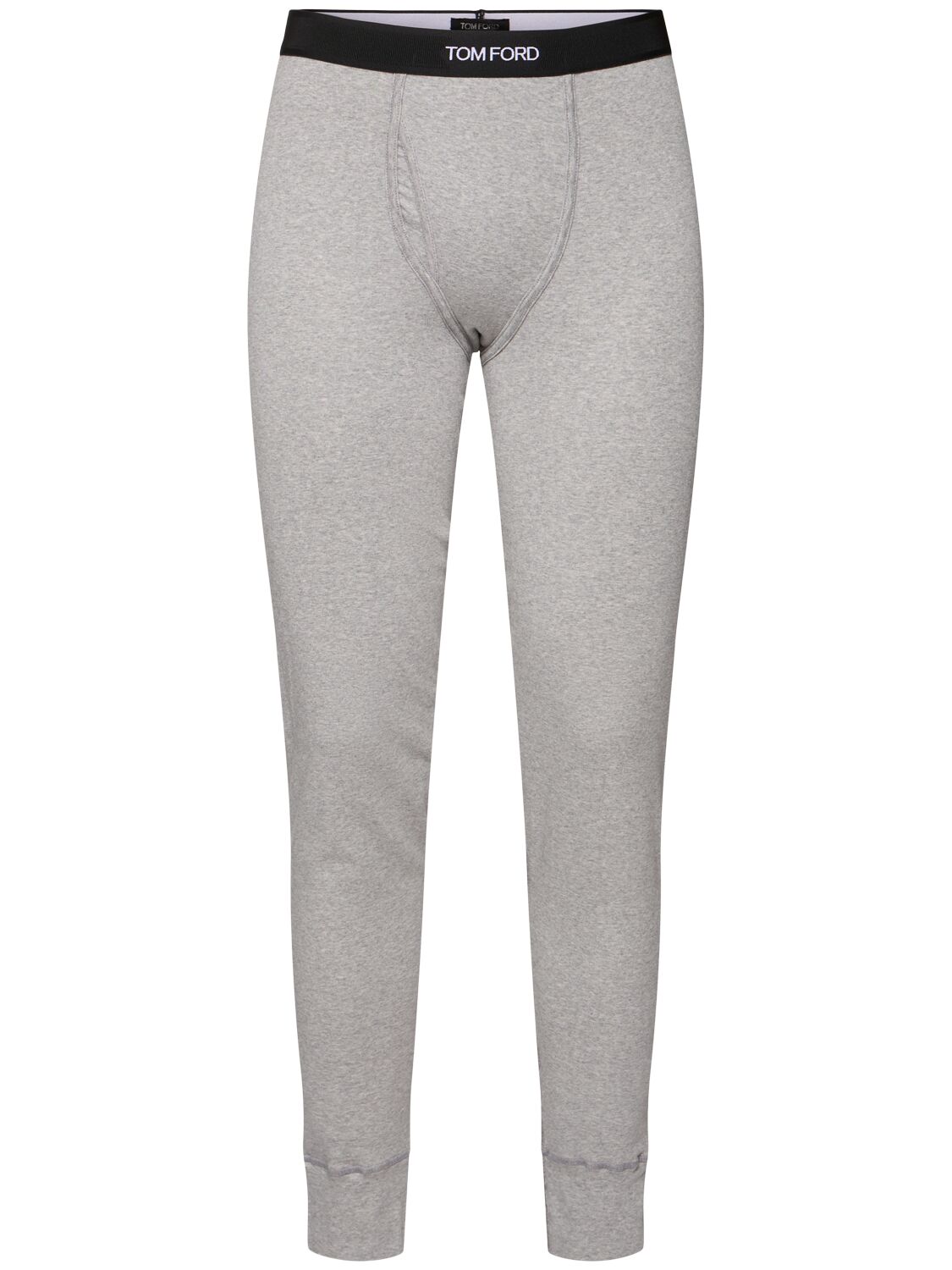 Tom Ford Stretch Cotton Leggings In Gray