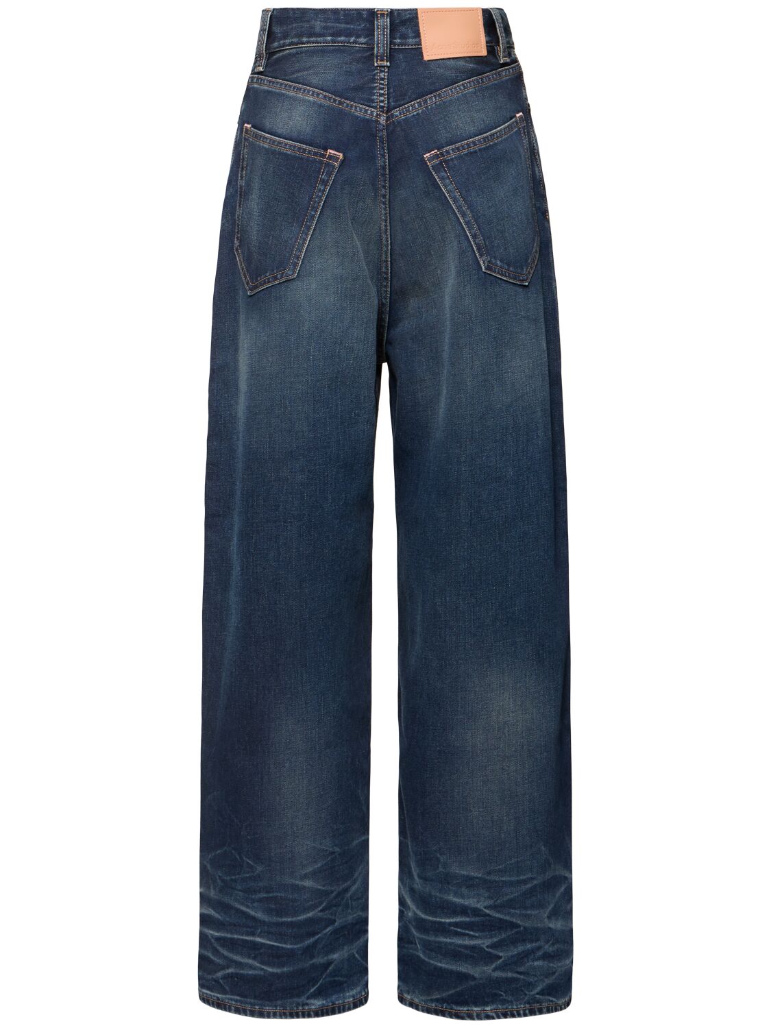 Shop Acne Studios Broadway Mid Rise Baggy Jeans In Mid Blue