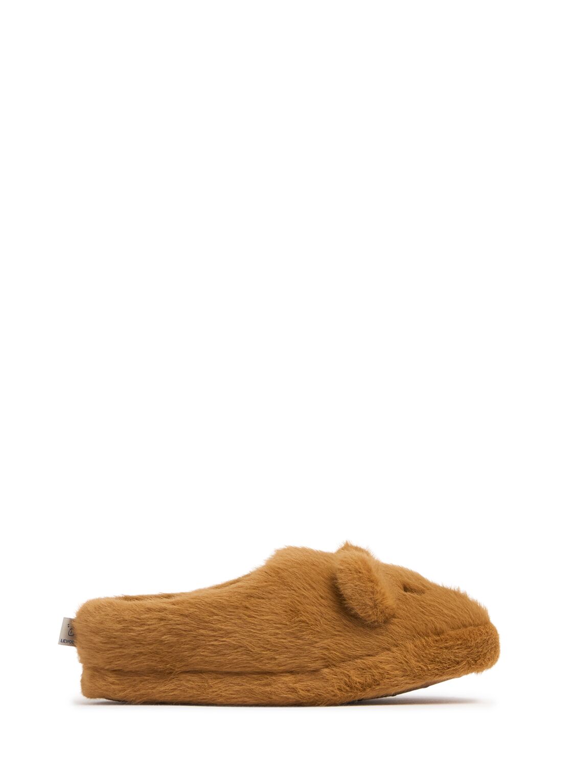 Liewood Bear Recycled Poly Slippers W/appliqués In Brown