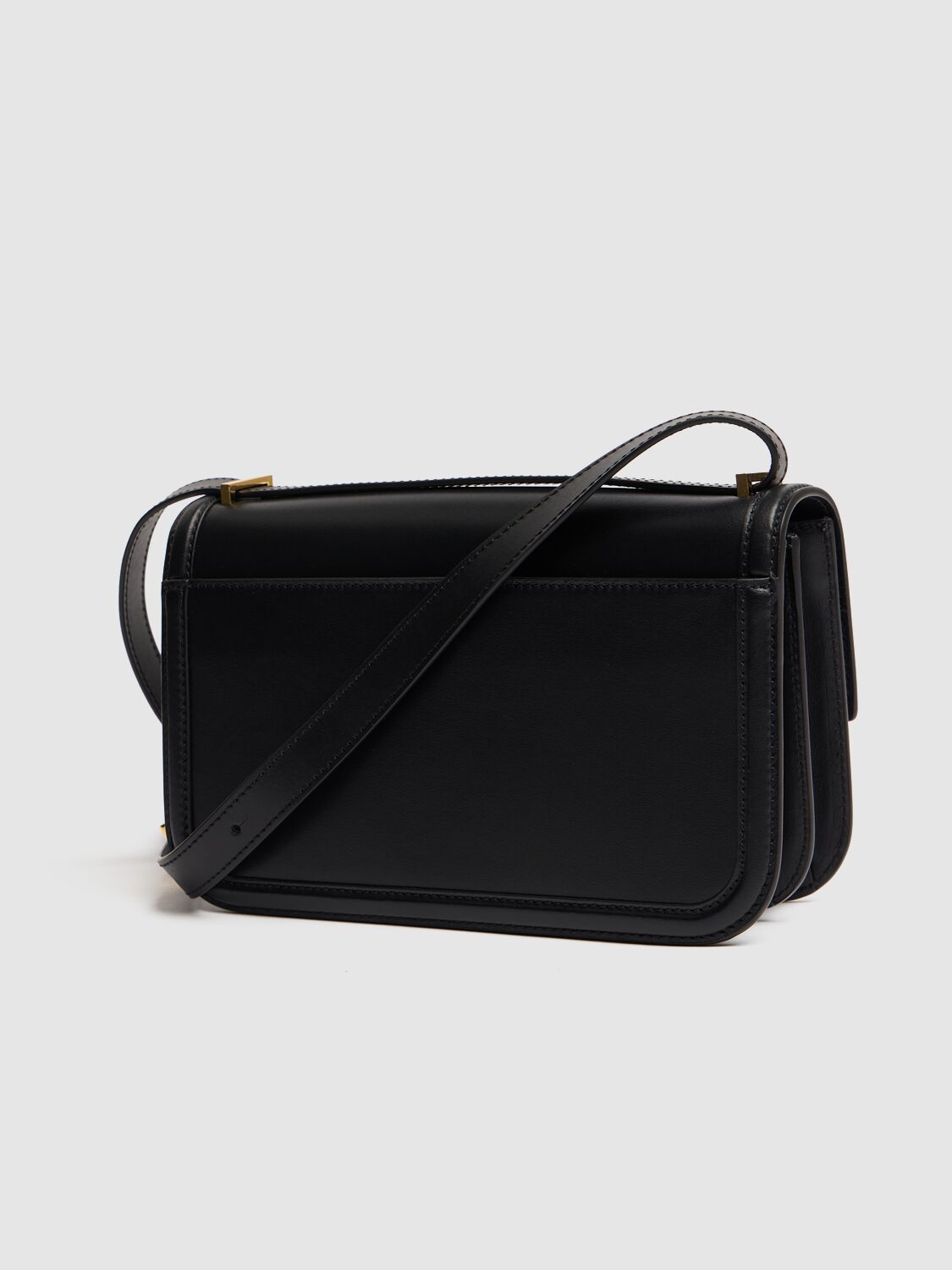 Shop Demellier Paris Smooth Leather Shoulder Bag In Black