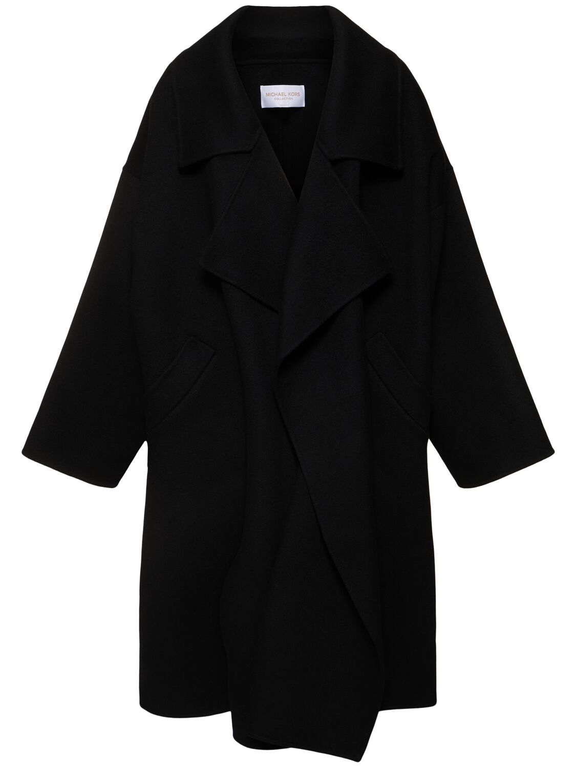 Michael Kors Oversize Wrap Clutch Coat In Black