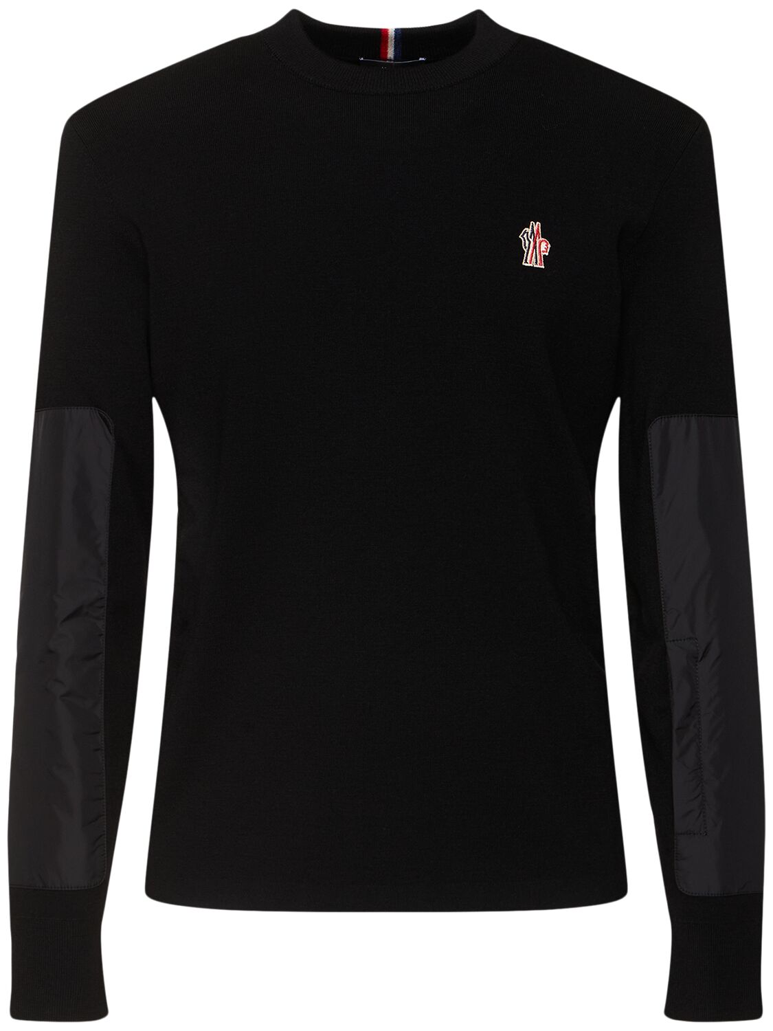 Moncler Wool Blend Turtleneck Sweatshirt In Black