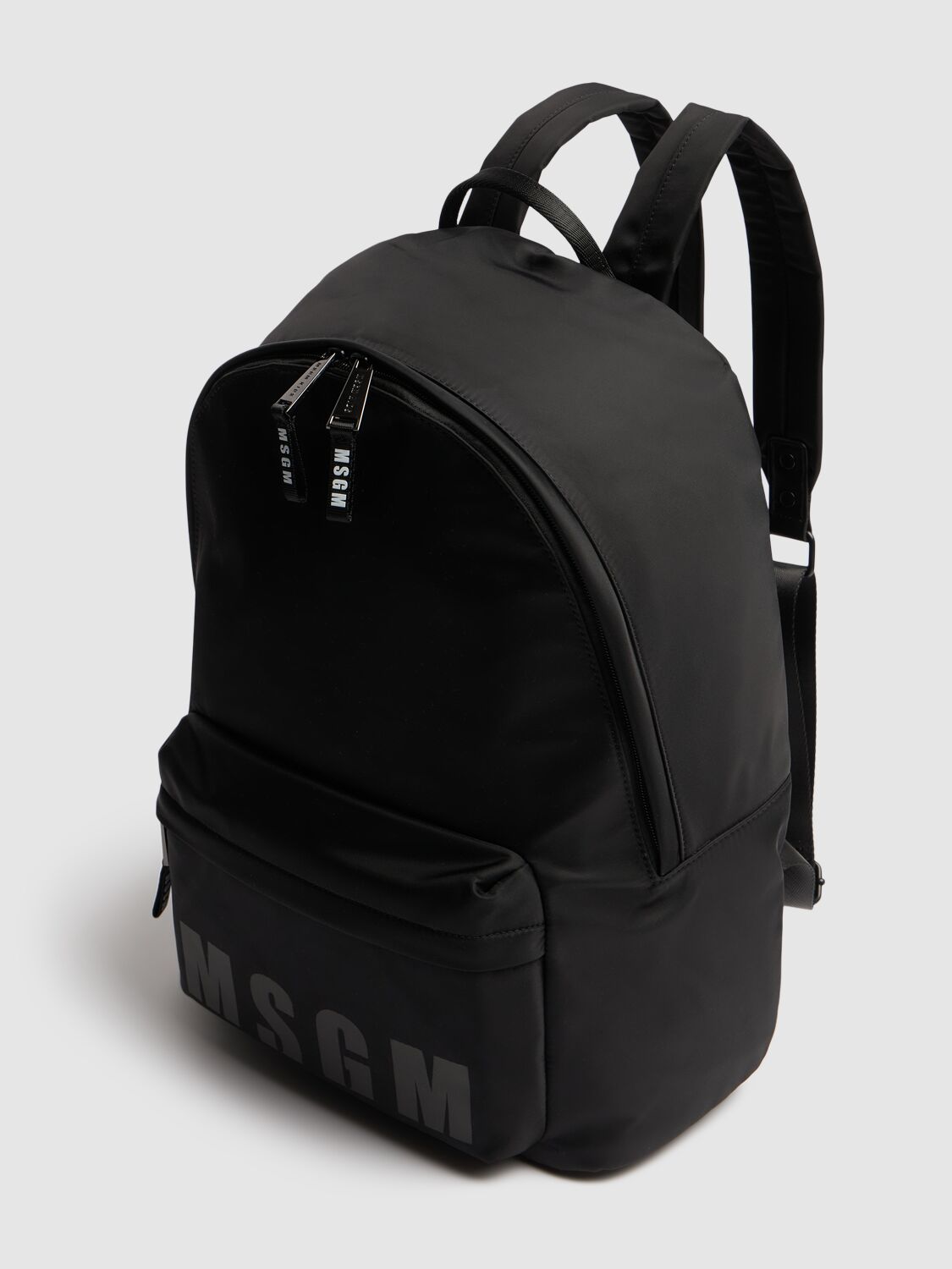 Shop Msgm Nylon Backpack In Black