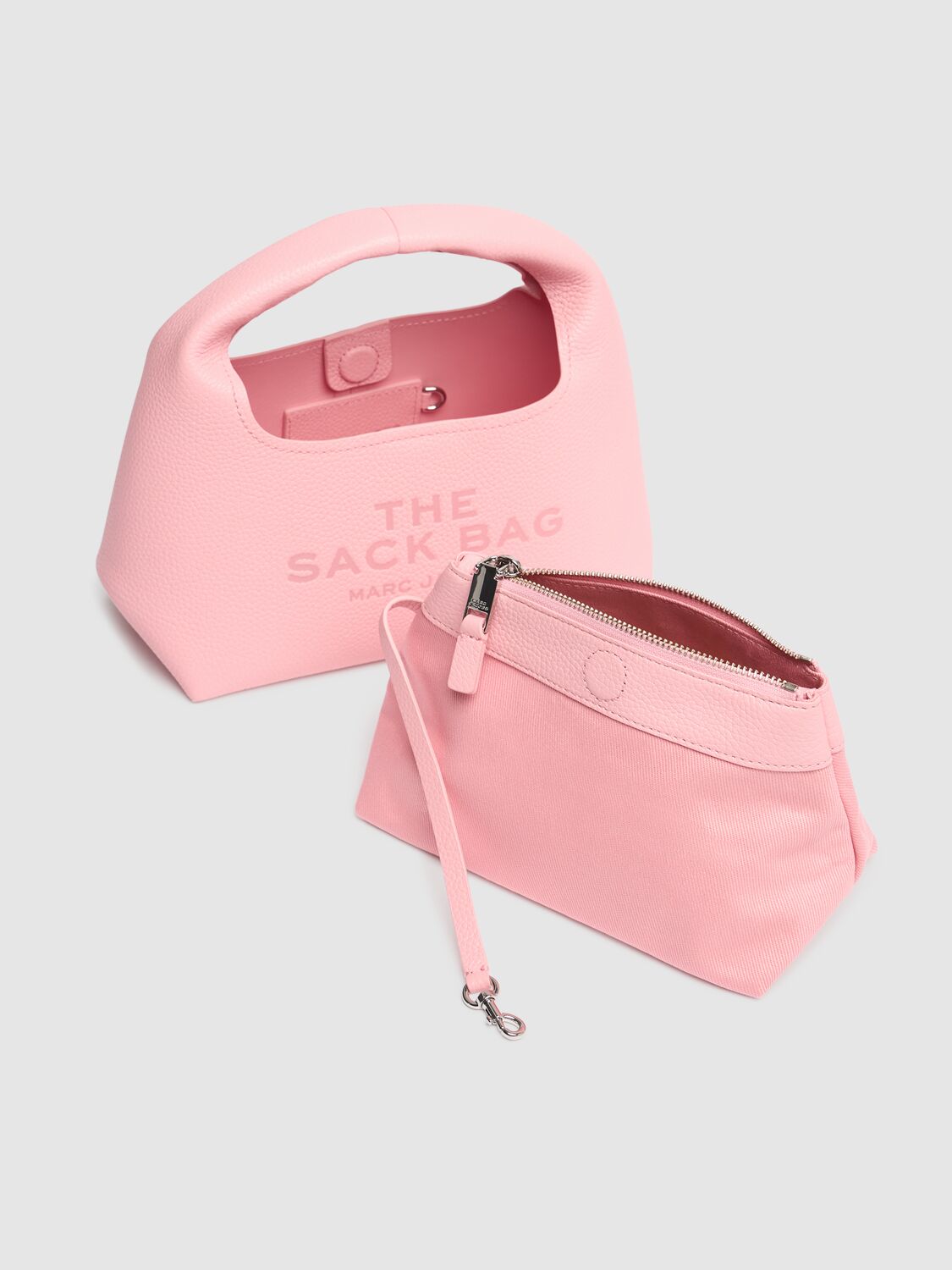 Shop Marc Jacobs The Mini Sack Leather Bag In Ribbon Pink