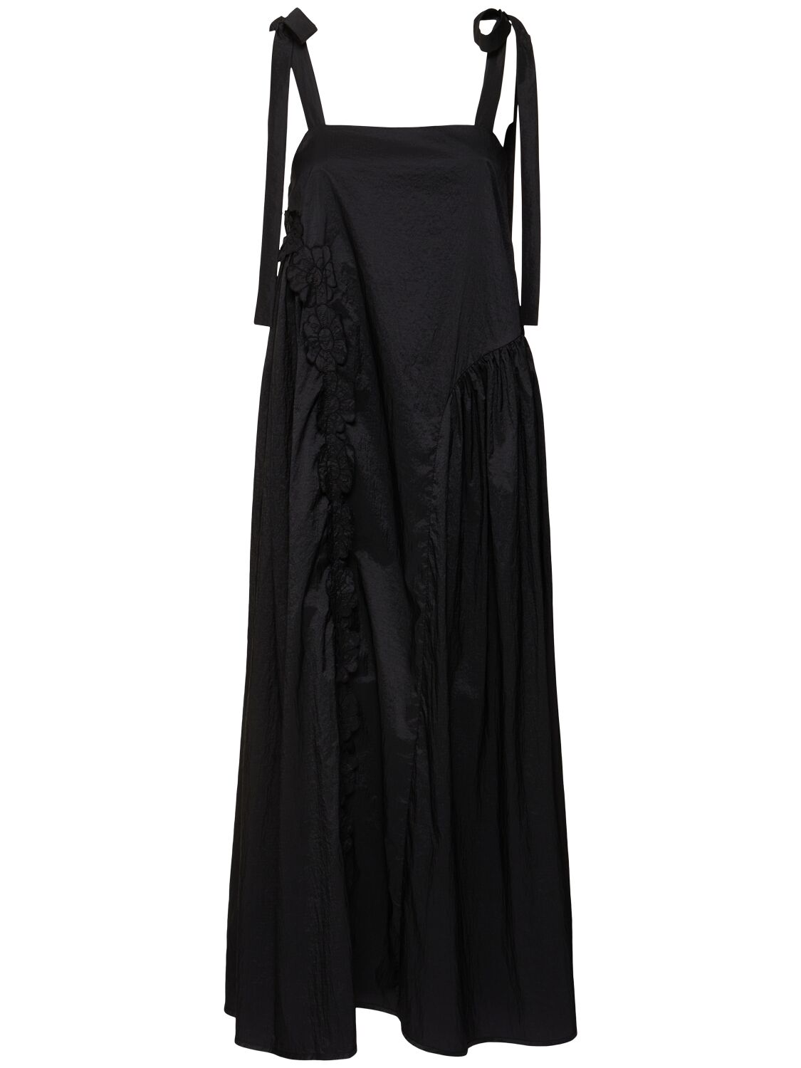 Cecilie Bahnsen Oaklyn Ripstop Midi Dress In Black