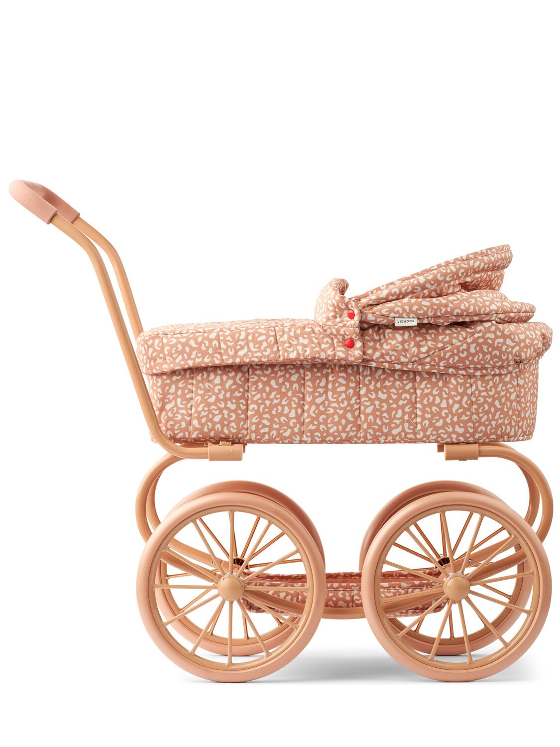 Shop Liewood Adaline Printed Doll Pram In Pink