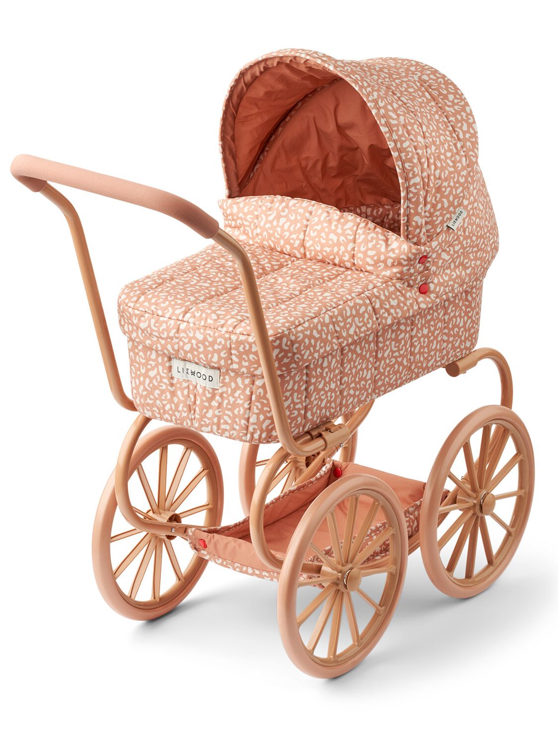 Liewood Adaline Printed Doll Pram In Pink