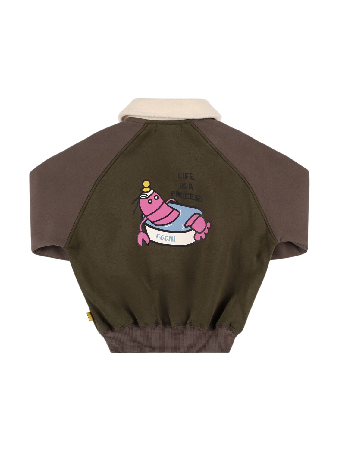 Cooiii Color-block Polo Sweatshirt In Dark Green