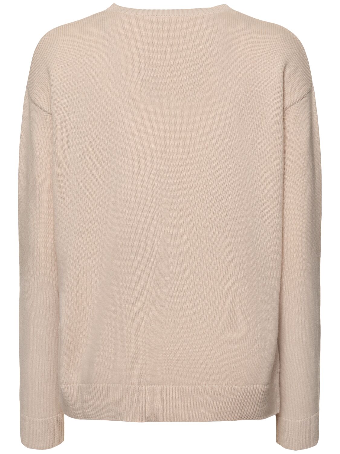 Shop 's Max Mara Kassel Logo Knit Crewneck Sweater In Ivory