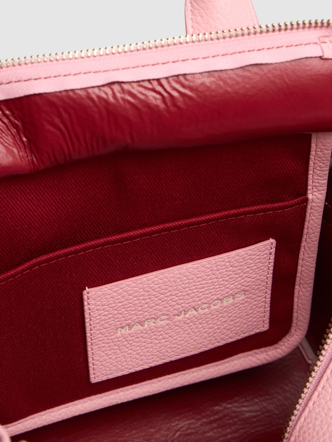 Shop Marc Jacobs The Small Tote Leather Bag In Ribbon Pink