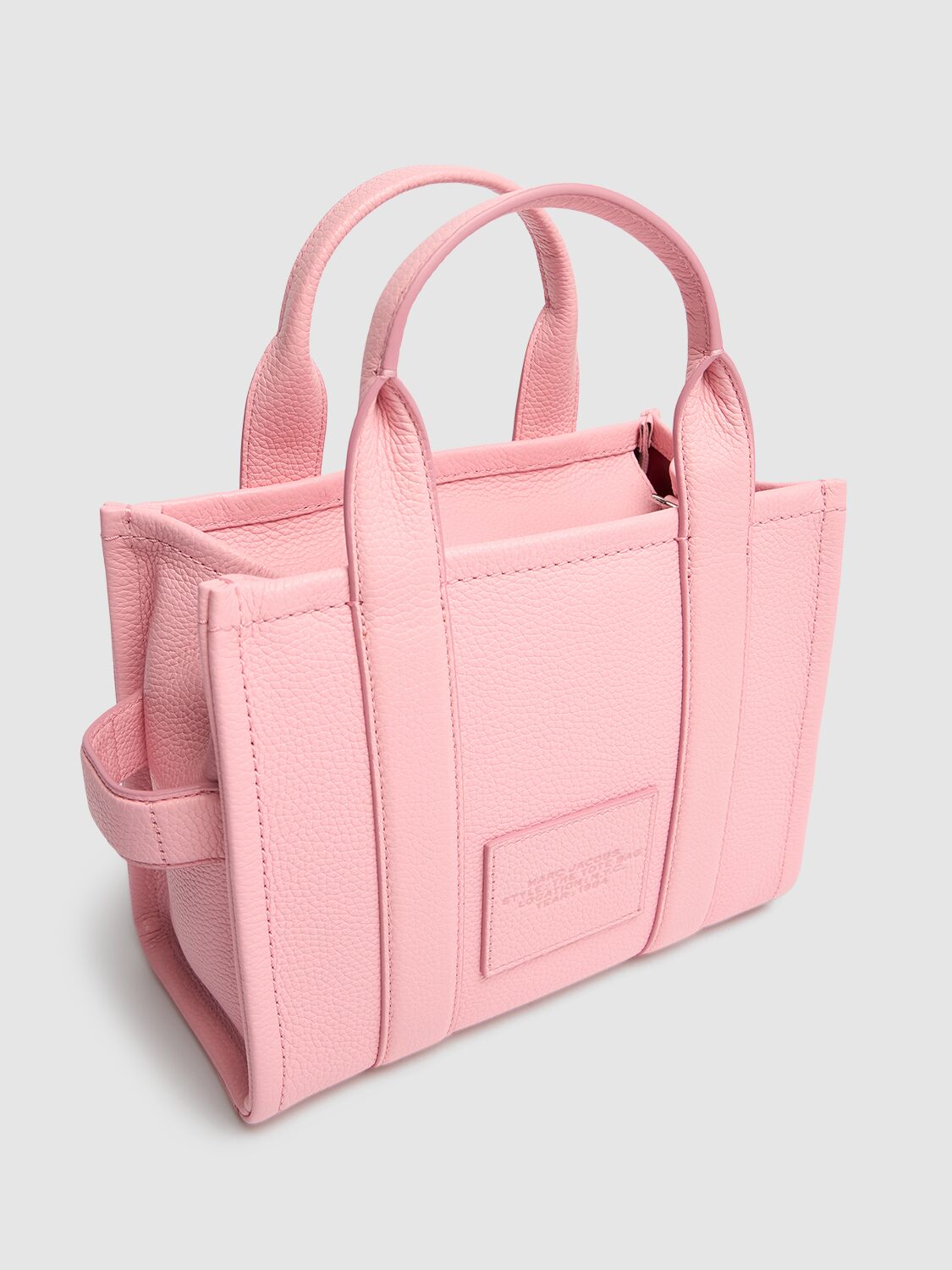 Shop Marc Jacobs The Small Tote Leather Bag In Ribbon Pink