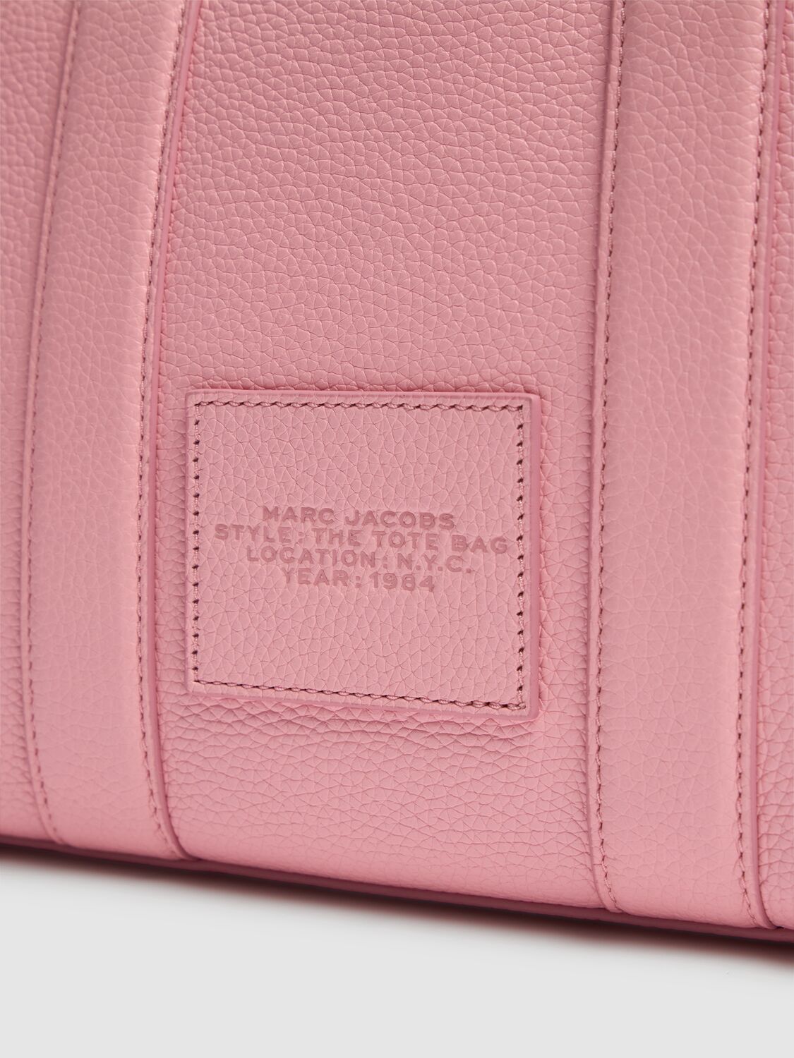 Shop Marc Jacobs The Small Tote Leather Bag In Ribbon Pink