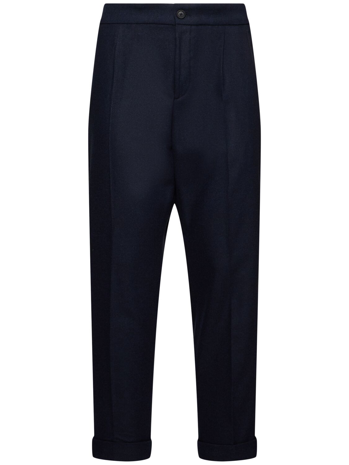 Hugo Boss Prian Wool Blend Pants In Dark Blue