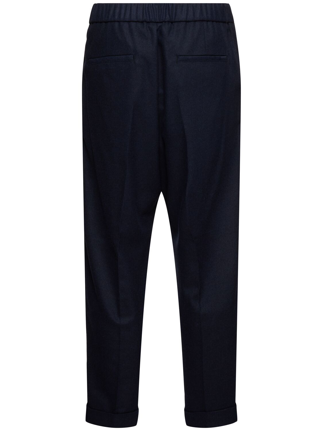 Shop Hugo Boss Prian Wool Blend Pants In Dark Blue