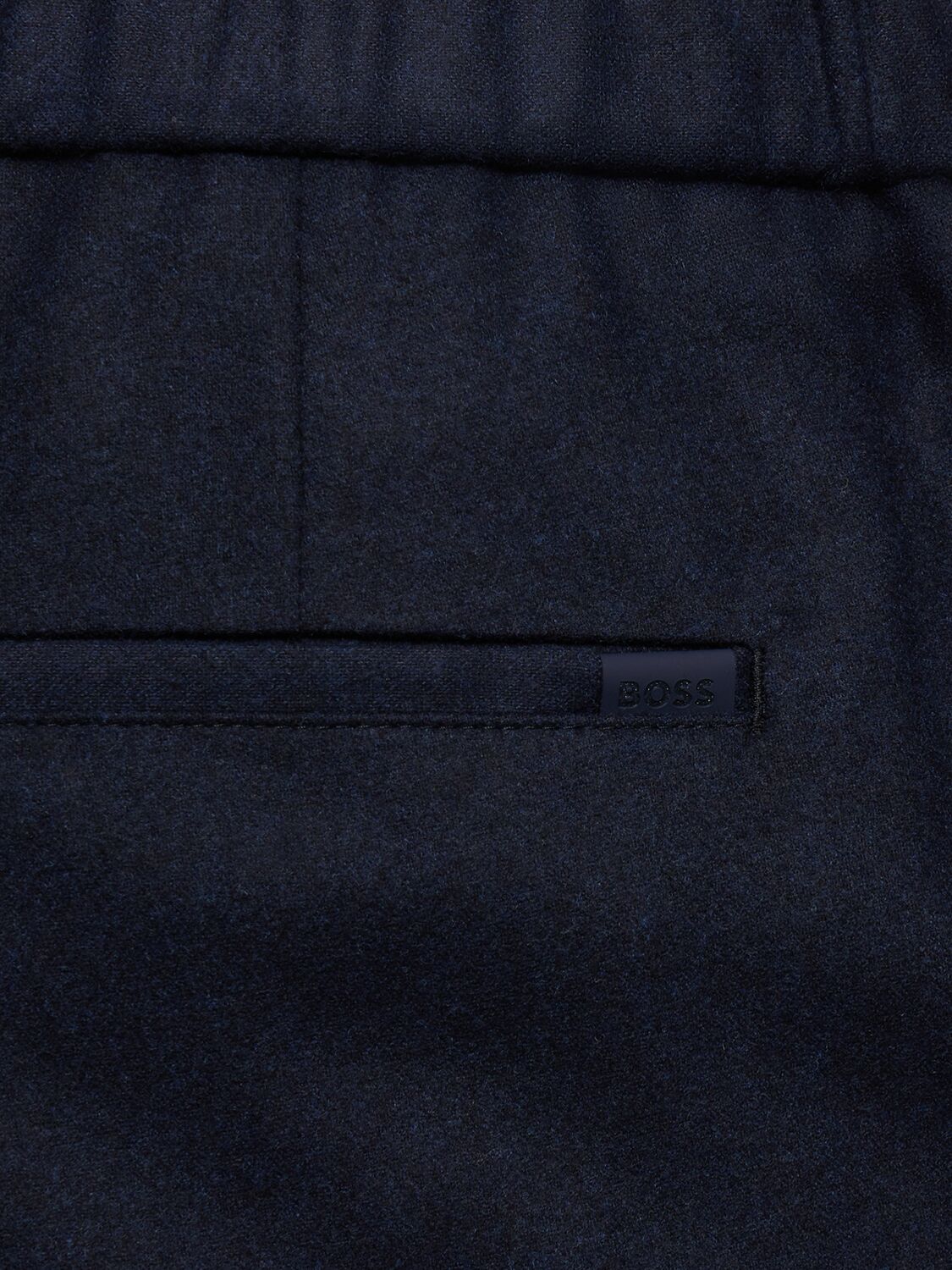 Shop Hugo Boss Prian Wool Blend Pants In Dark Blue