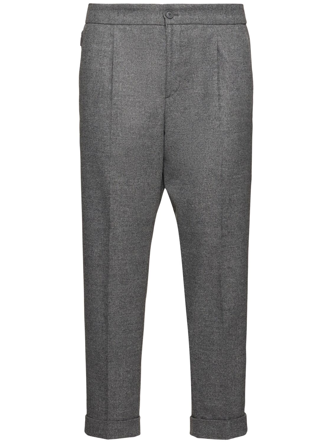 Hugo Boss Prian Wool Blend Pants In Grey