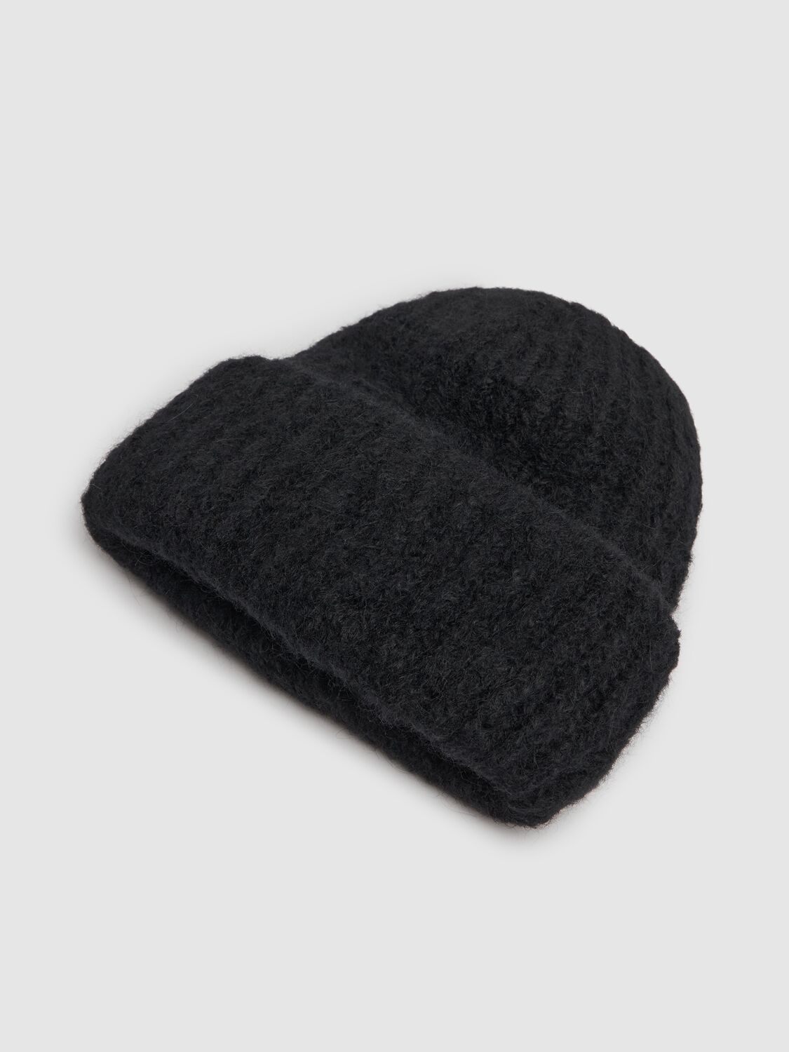 Shop Sunflower Alpaca & Wool Beanie In Black