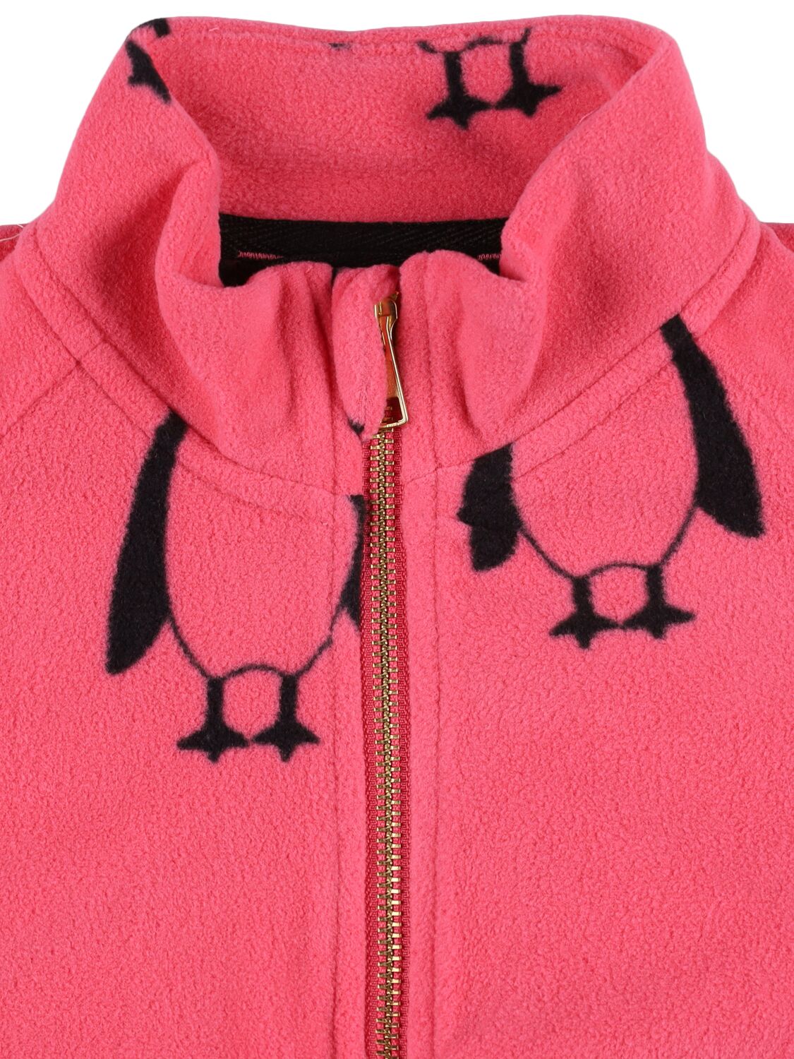 Shop Mini Rodini Printed Recycled Poly Zip-up Sweatshirt In Pink