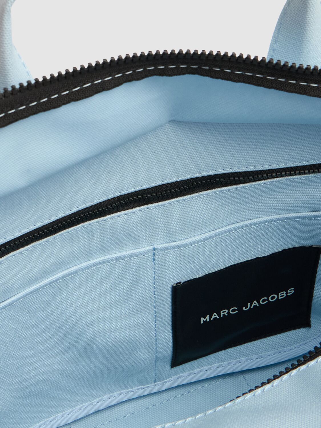 Shop Marc Jacobs The Medium Tote Canvas Bag In Cloud Blue