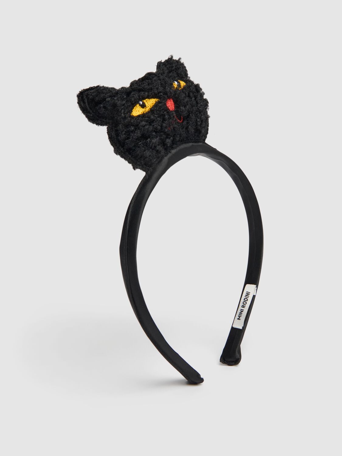 Shop Mini Rodini Recycled Poly Cat Headband In Black