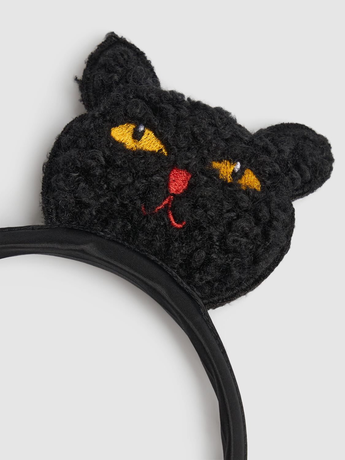 Shop Mini Rodini Recycled Poly Cat Headband In Black