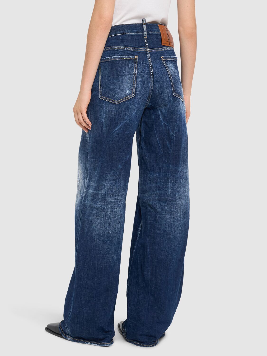 DSQUARED2 TRAVELLER LOW RISE STRETCH BAGGY JEANS 