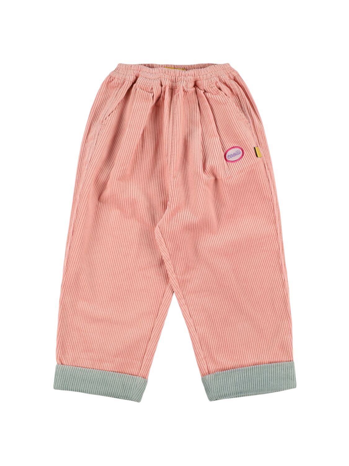 Corduroy Color-block Loose Pants