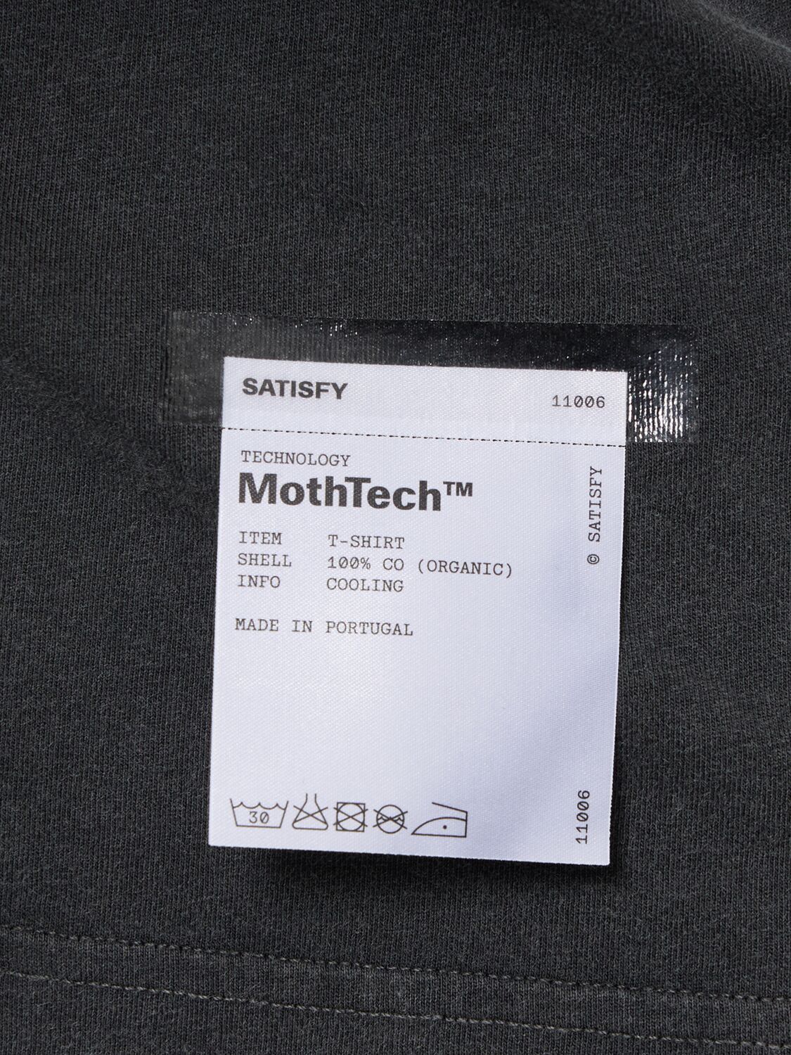 Shop Satisfy Mothtech Organic Cotton T-shirt In Black