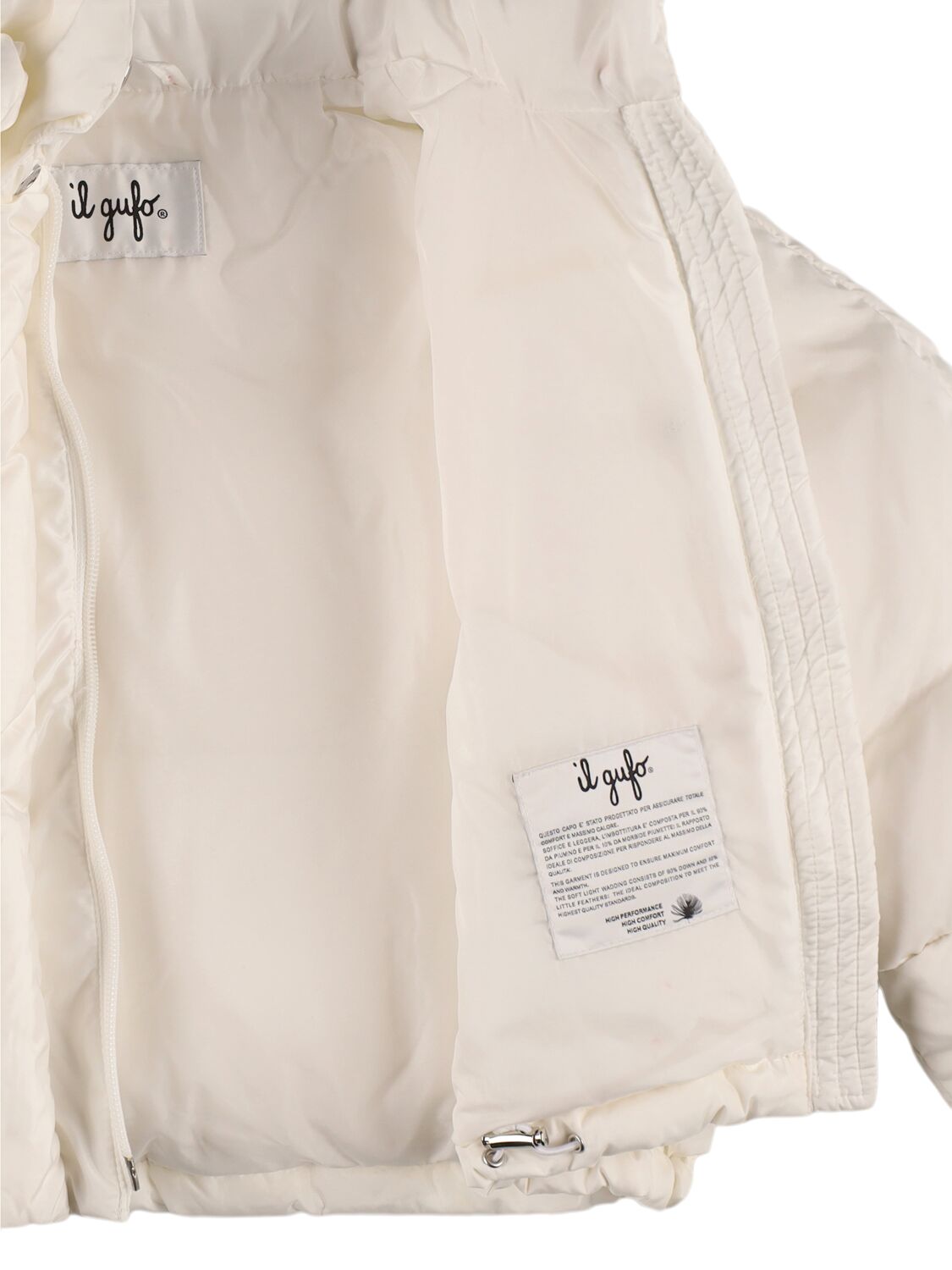 Shop Il Gufo Hooded Nylon Down Jacket In White