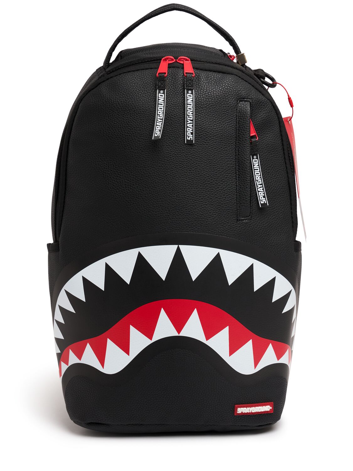 Sprayground Shark Print Canvas Backpack In Black