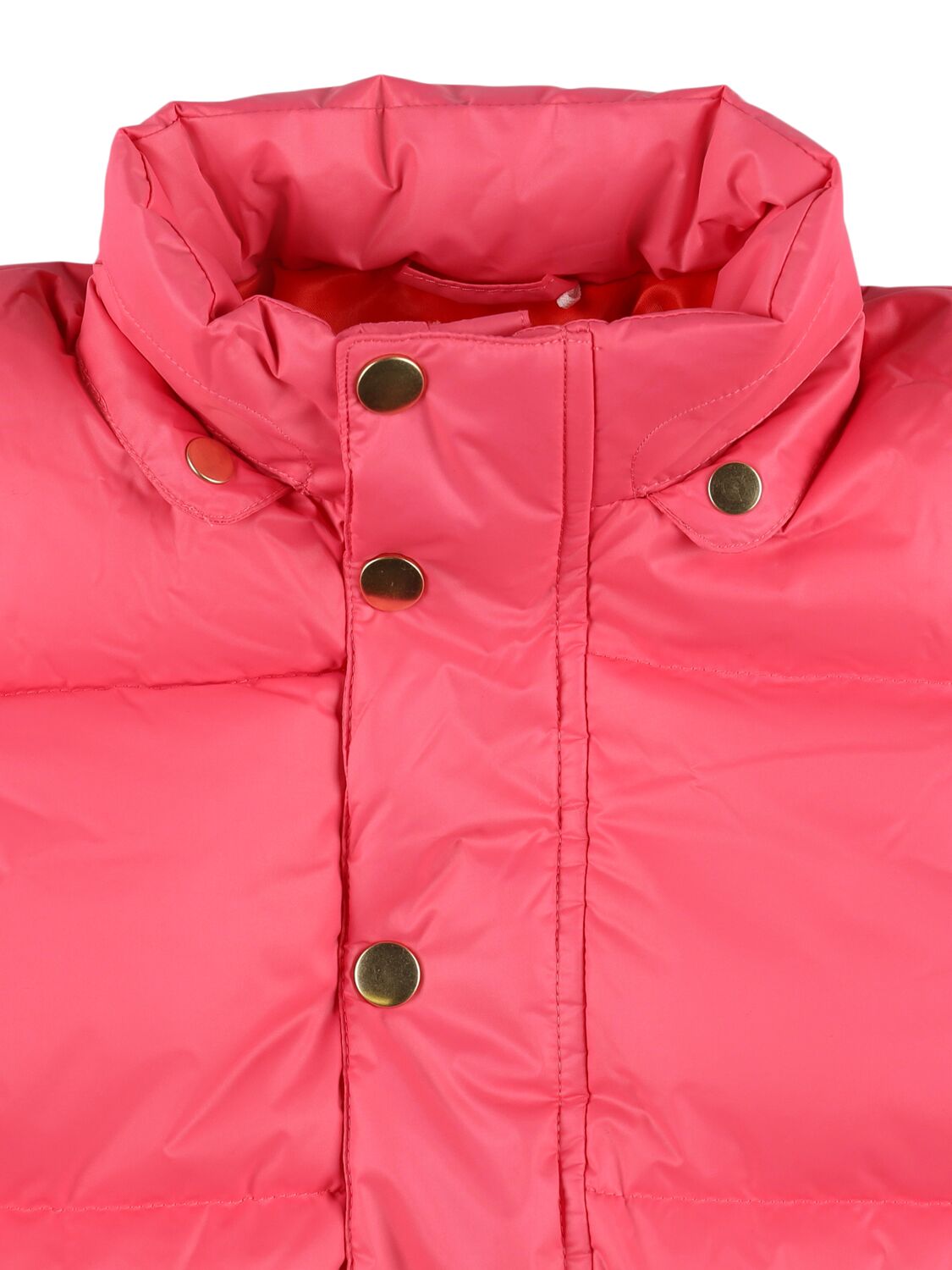 Shop Mini Rodini Reversible Recycled Poly Puffer Jacket In Pink