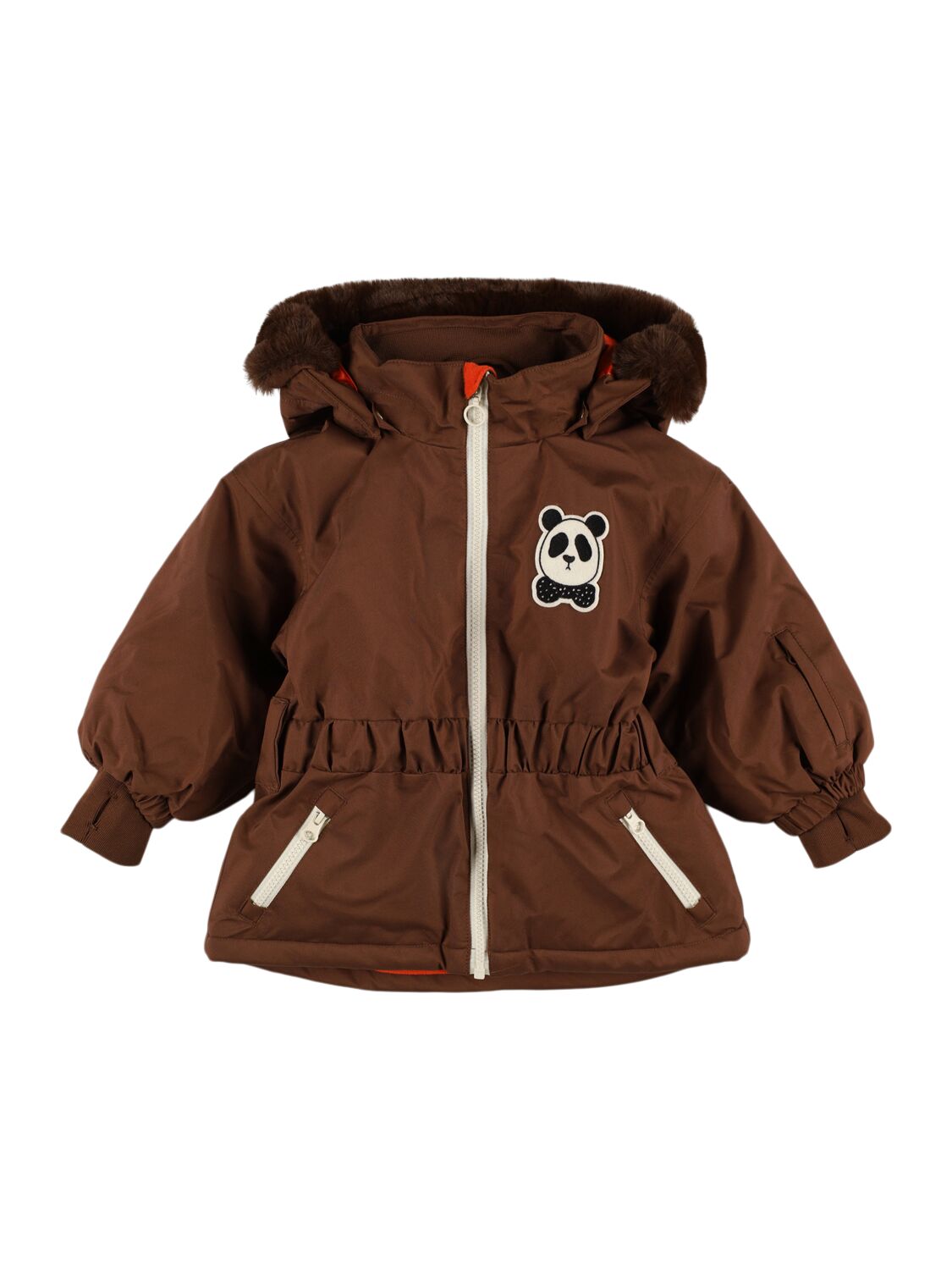 Mini Rodini Recycled Poly Ski Down Jacket In Brown