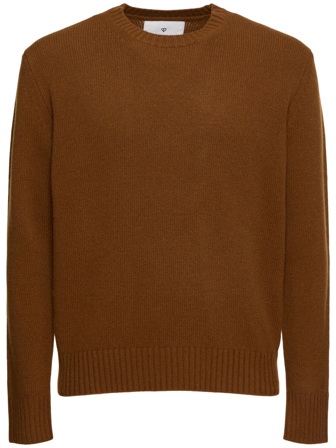 Seven Gauge Wool Crewneck Sweater In Nocciola