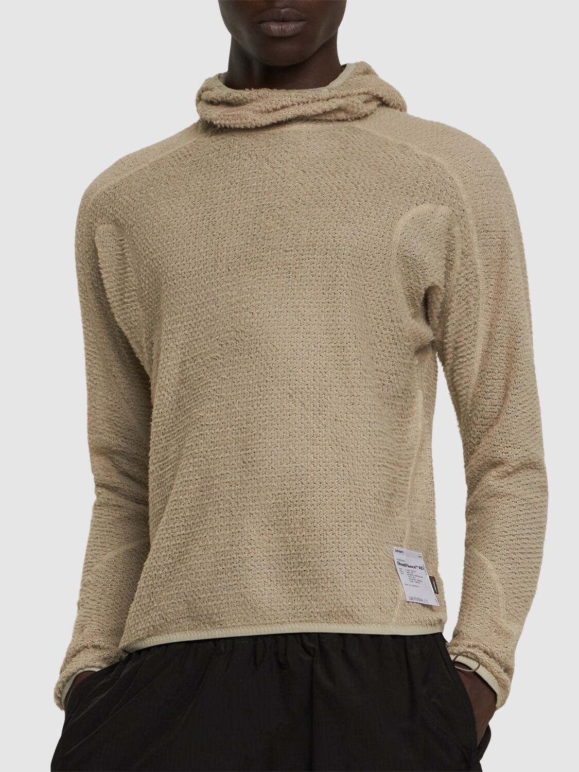 Shop Satisfy Ghostfleece Ad Light Hoodie In Beige