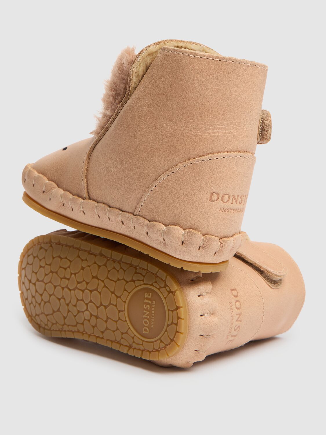 Shop Donsje Bunny Leather Boots W/ Ears In Pink