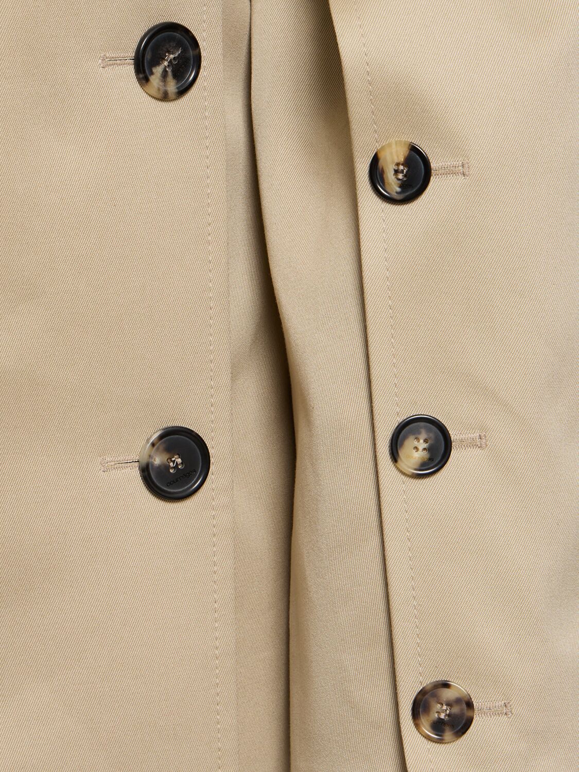 Shop Courrèges Oblique Cotton Trench Coat In Beige