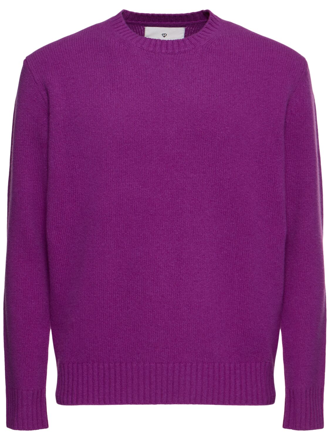 Seven Gauge Wool Crewneck Sweater In Violet