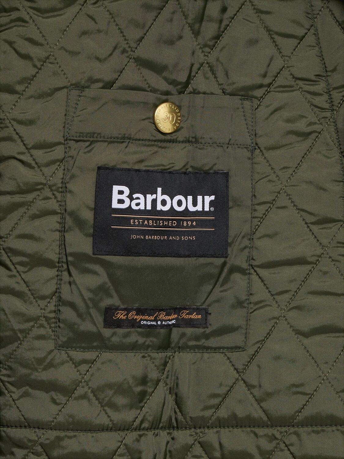 Shop Barbour 30th Anniversary Long Liddesdale Jacket In Olive Green