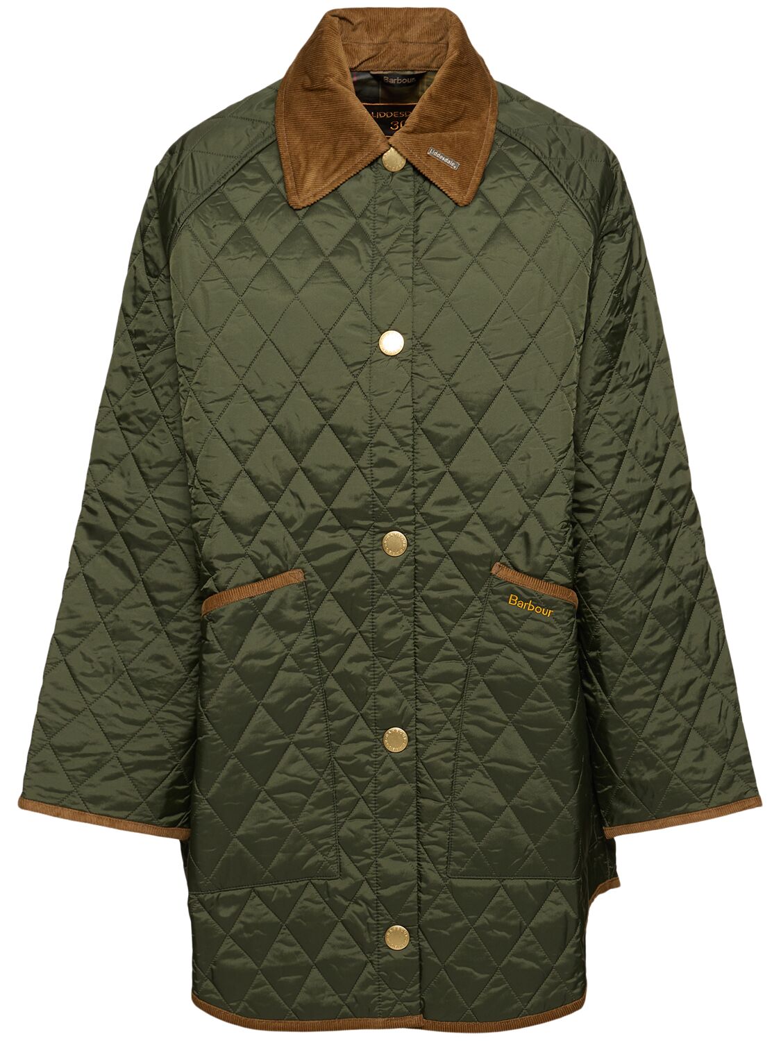 Shop Barbour 30th Anniversary Long Liddesdale Jacket In Olive Green