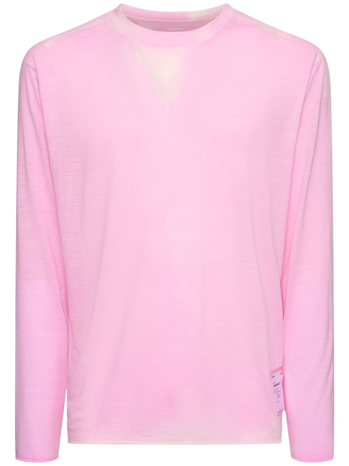 Satisfy Cloudmerino Long Sleeve T-shirt In Pink