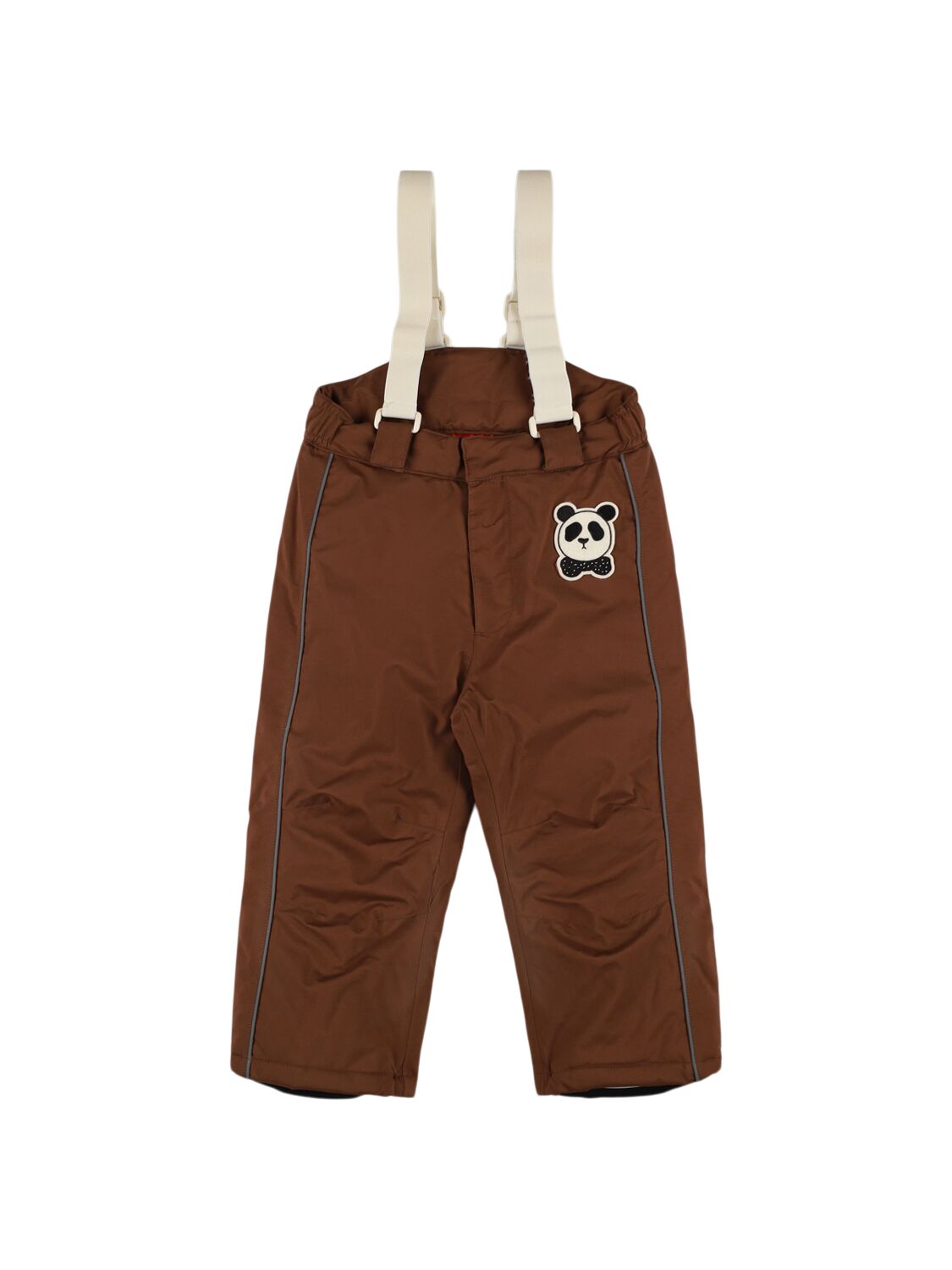 Mini Rodini Recycled Nylon Ski Pants In Brown