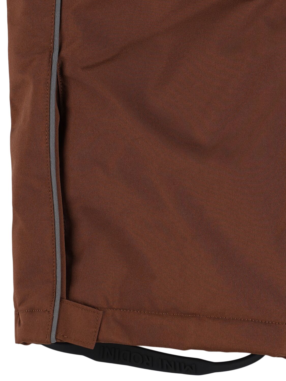 Shop Mini Rodini Recycled Nylon Ski Pants In Brown