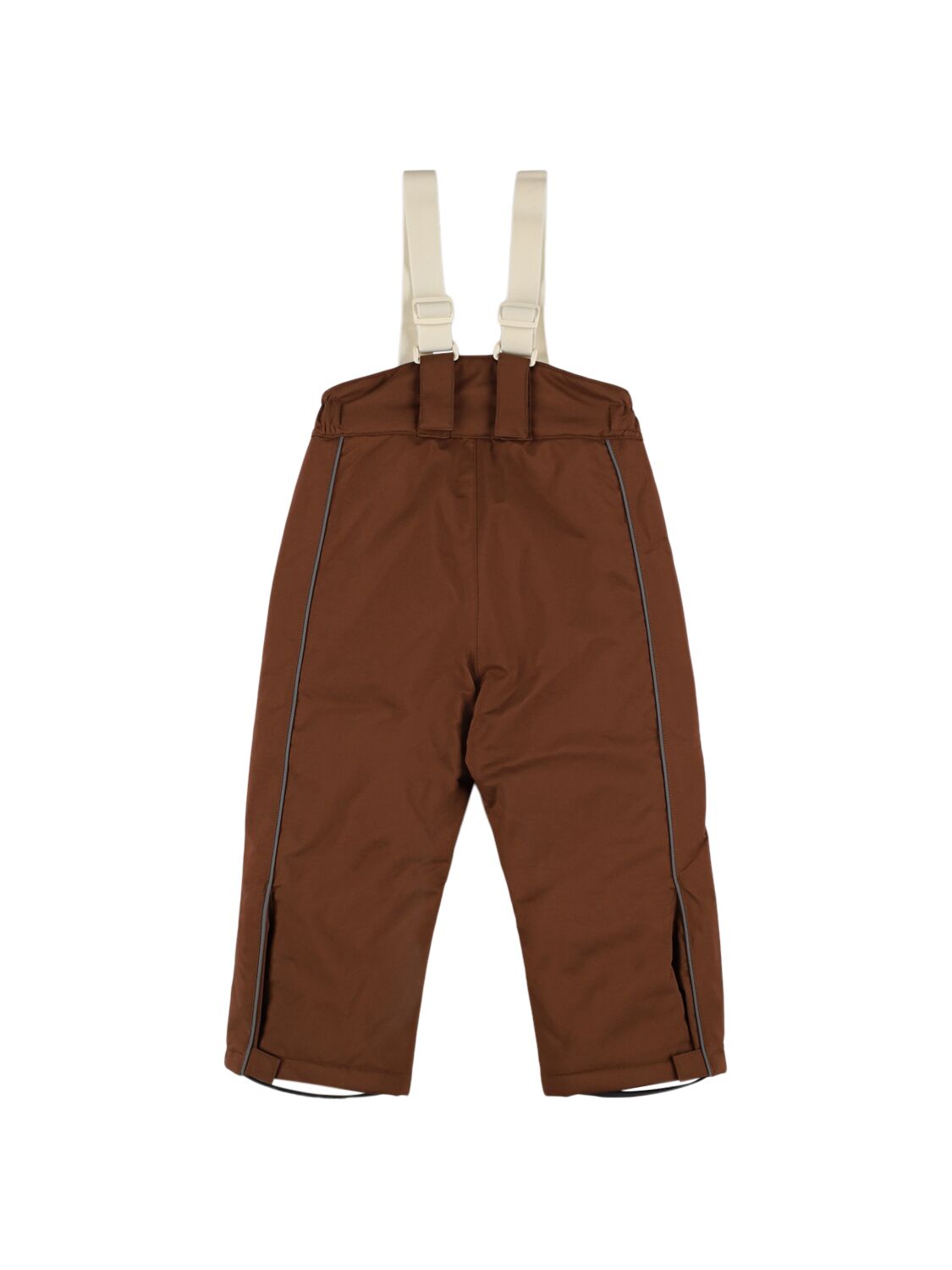 Shop Mini Rodini Recycled Nylon Ski Pants In Brown