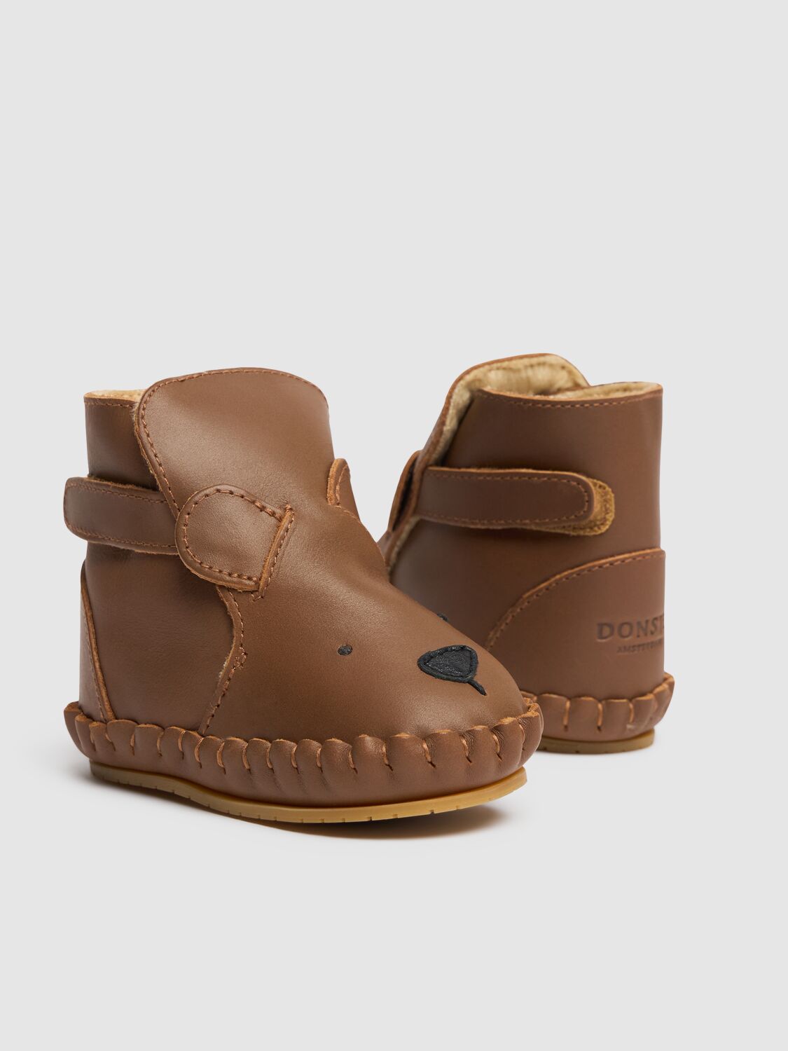 Shop Donsje Bear Leather Boots In Brown