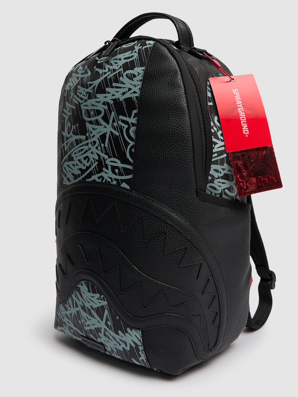 Shop Sprayground Printed Canvas Backpack In Black